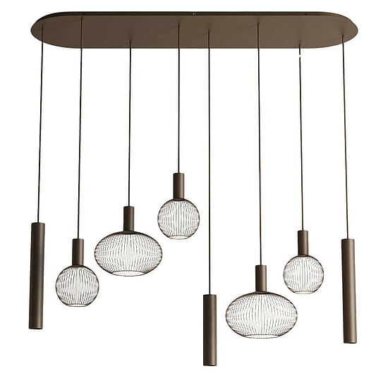 Hanglamp Riva plat ovaal platinum