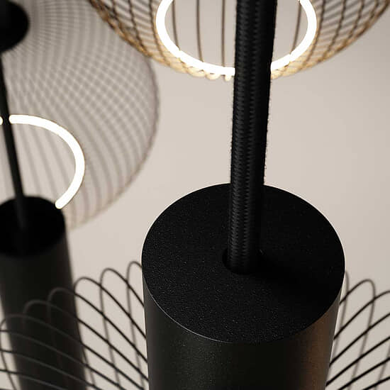 Hanglamp Riva plat ovaal zwart