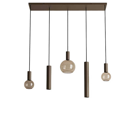 Hanglamp Riva recht kort platinum