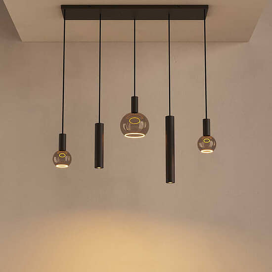 Hanglamp Riva recht kort platinum