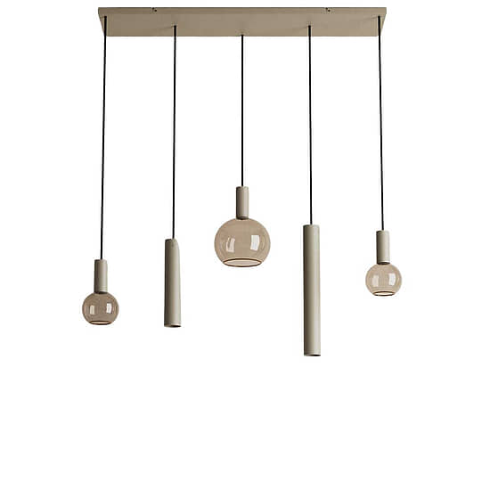 Hanglamp Riva recht kort quartz