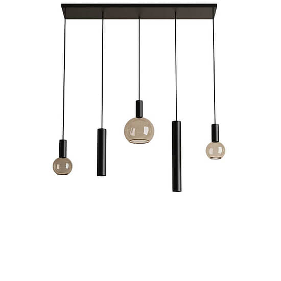 Hanglamp Riva recht kort zwart