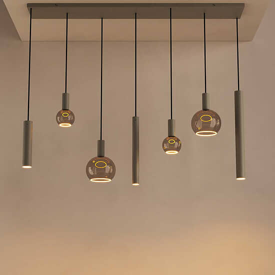 Hanglamp Riva recht Quartz