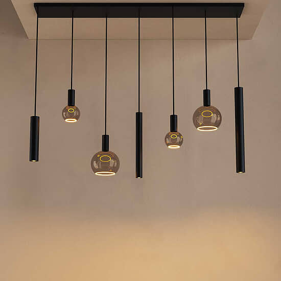 Hanglamp Riva recht zwart