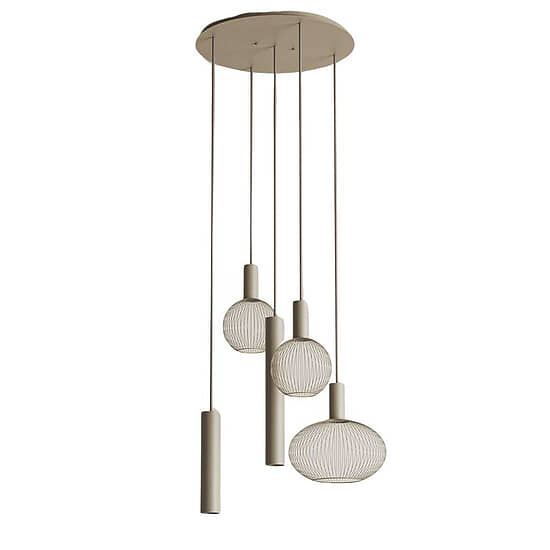 Hanglamp Riva rond quartz
