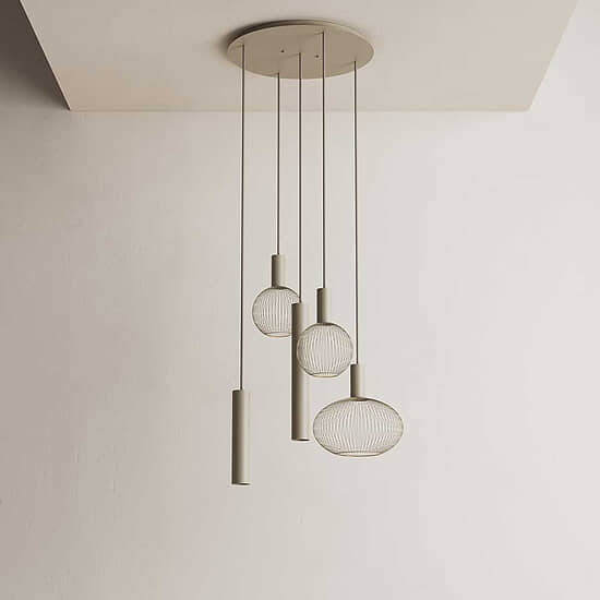 Hanglamp Riva rond quartz