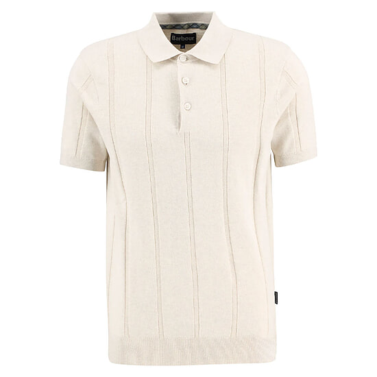 Afbeelding Heren Polo knitted Wellburn Oatmeal  1 van Barbour