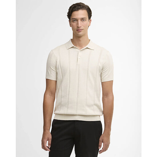 Afbeelding Heren Polo knitted Wellburn Oatmeal  3 van Barbour