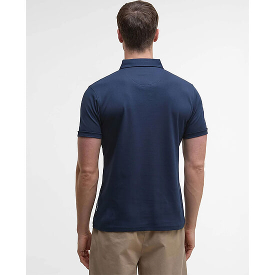 Afbeelding Heren Polo Tailored Premium Corpatch Navy 3 van Barbour