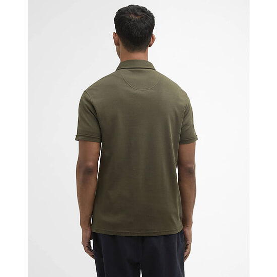 Afbeelding Heren Polo Tailored Premium Corpatch Olive 3 van Barbour
