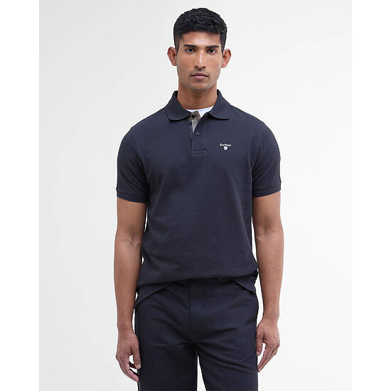 Afbeelding Heren polo Tartan Pique navy 4 van Barbour