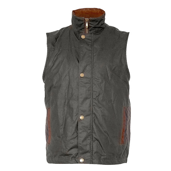 Heren Wax Bodywarmer Mayfly Olive 1