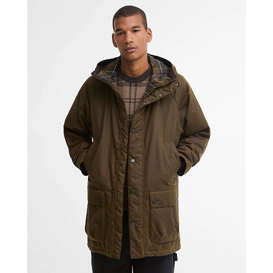 Heren Waxjas Bedale Parka Brown