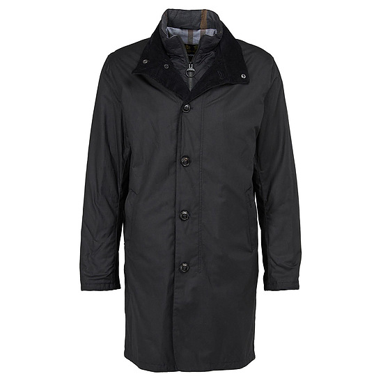 Afbeelding Heren waxjas Cobalt Mac Black/grey stone 1