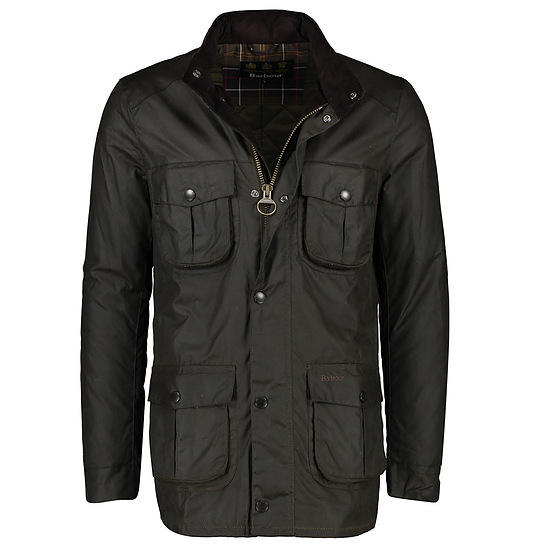 Heren waxjas Corbridge Olive 1