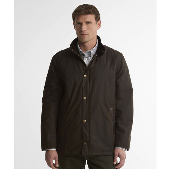 Heren waxjas Crayton Olive 
