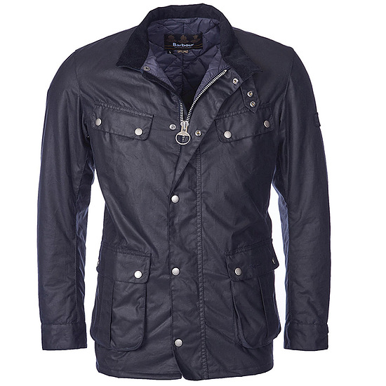 Heren waxjas Duke navy 1