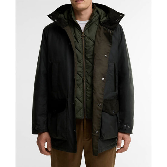 Heren waxjas Winter Beaufort Sage