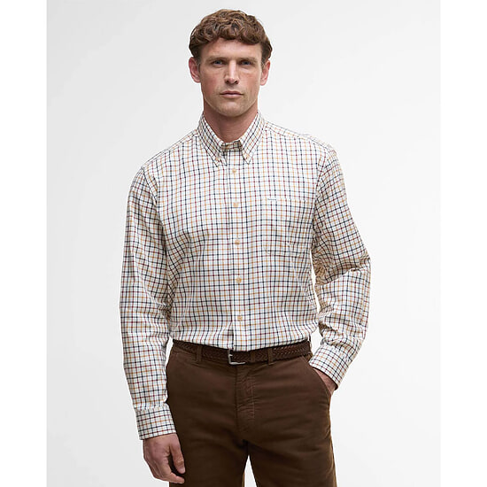 Herenblouse Sporting Tattersall Copper