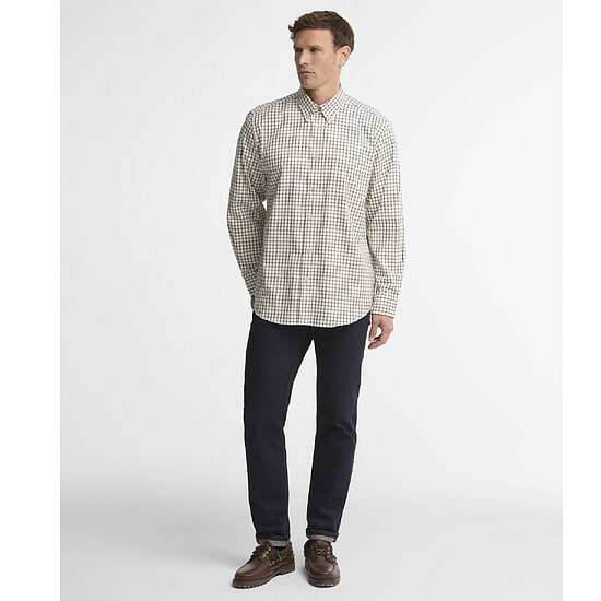 Herenblouse Sporting Tattersall Dark Bordeaux