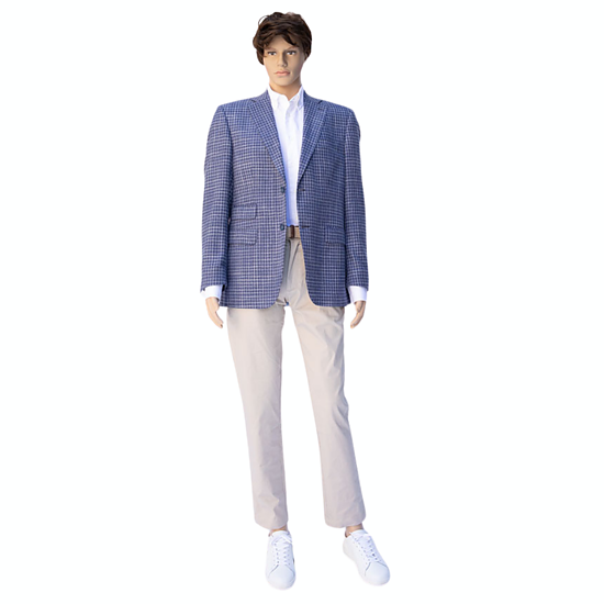 Afbeelding Herencolbert blauw ruit maat 56-62 3