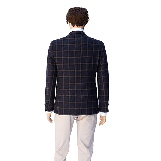 Afbeelding Herencolbert Donkerblauw ruit  2