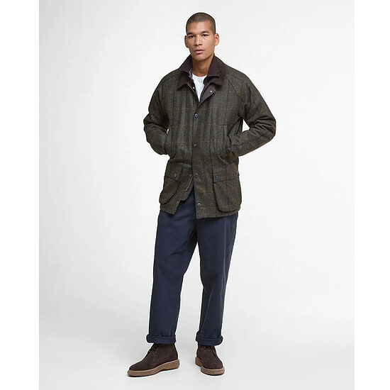 Afbeelding Herenjas Bedale Wol Brown/olive 6