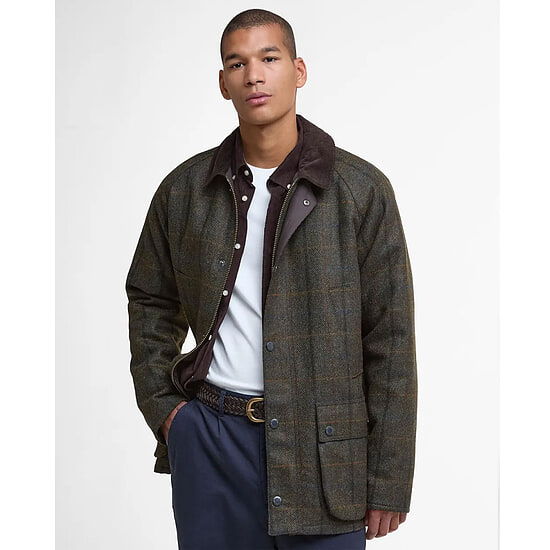 Afbeelding Herenjas Bedale Wol Brown/olive 2