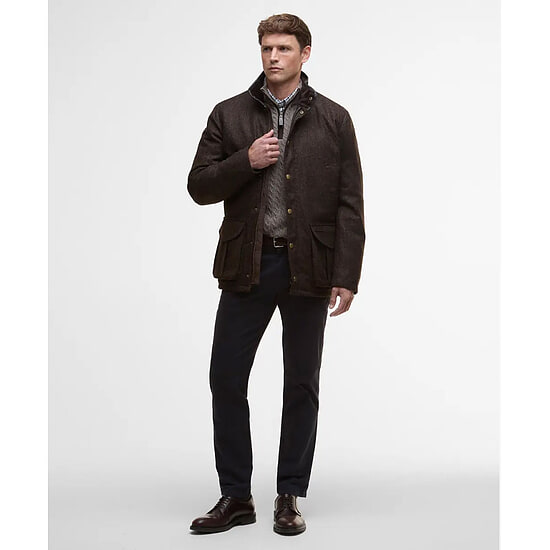 Afbeelding Herenjas Wol Hereford Tweed Rustic Brown 5