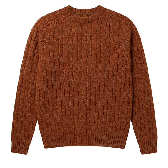 Herentrui All over cable crew Neck Whisky