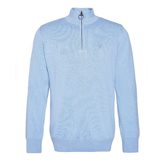 Herentrui Cotton half zip Dark Chambray 1