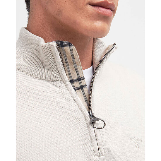 Afbeelding Herentrui Cotton half zip Mist 3 van Barbour