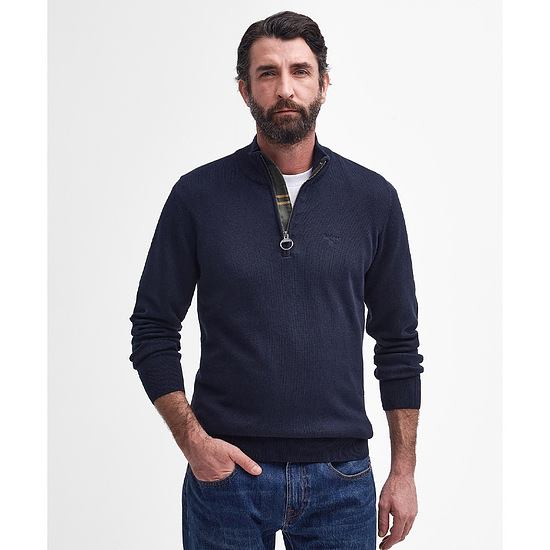 Herentrui Cotton half zip Navy