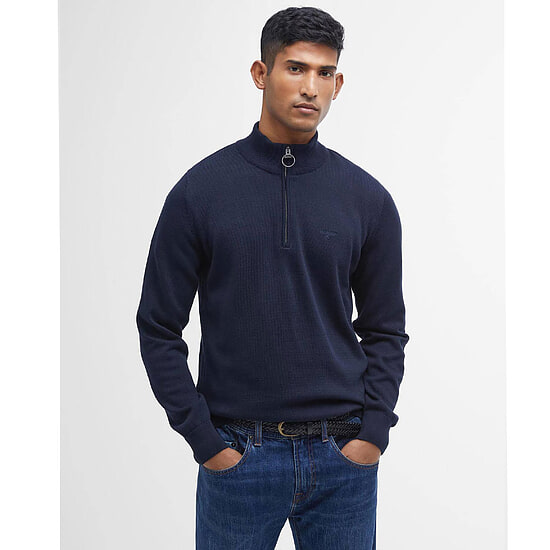 Afbeelding Herentrui Cotton half zip Navy 4 van Barbour