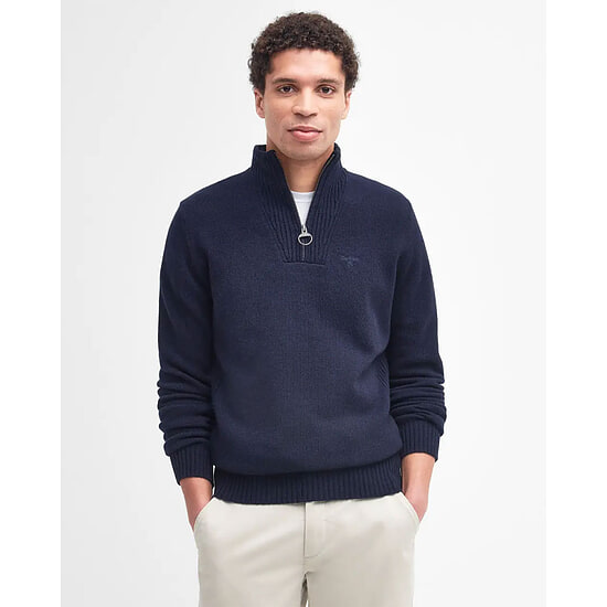 Afbeelding Herentrui Essential lambswool half zip navy 2