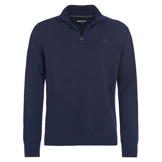 Afbeelding Herentrui Essential lambswool half zip navy 1