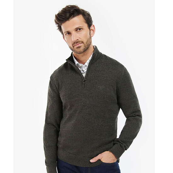 Afbeelding Herentrui Firle Half Zip Olive Marl 2