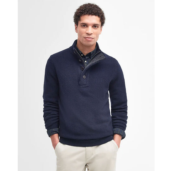 Afbeelding Herentrui Patch Half Zip navy 2