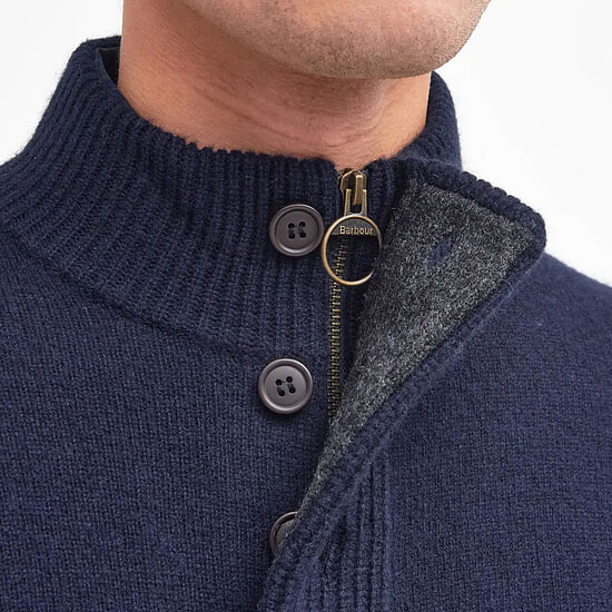 Afbeelding Herentrui Patch Half Zip navy 4