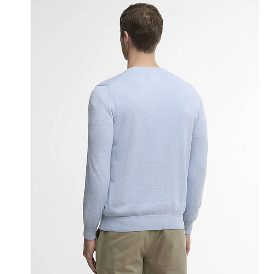 Afbeelding Herentrui Pima cotton crew neck Blue Haze 3 van Barbour