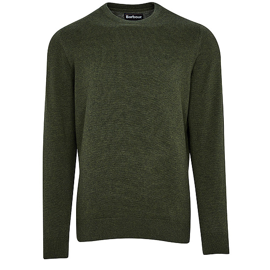 Herentrui Pima cotton crew neck Rifle Green Marl 1