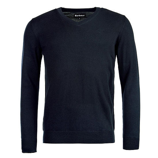 Herentrui Pima cotton V neck navy 1