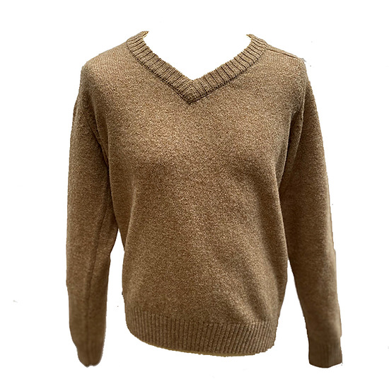 Herentrui wool V neck biscuit 1