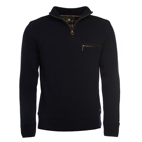 Herenvest Ayton half zip navy 1