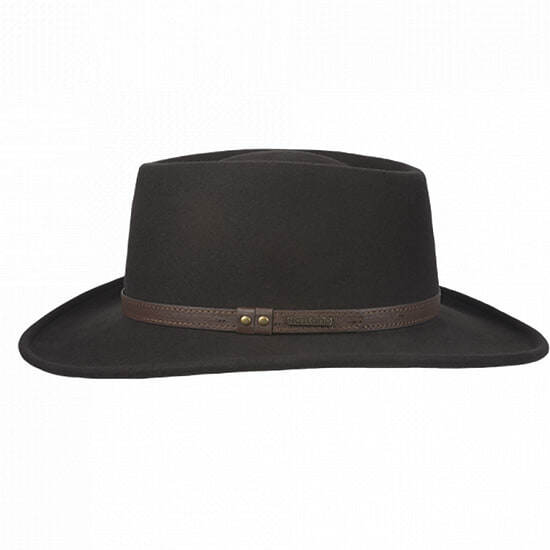 Hoed Domenic Wool Felt Brown