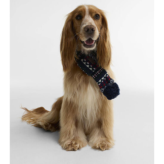 Honden Sjaal Marlow Fairisle Navy Festive