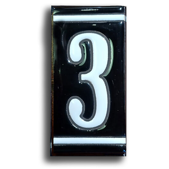 Huisnummer Zwart Wit - 3 1