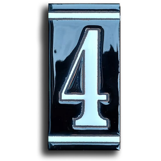 Huisnummer Zwart Wit - 4 1