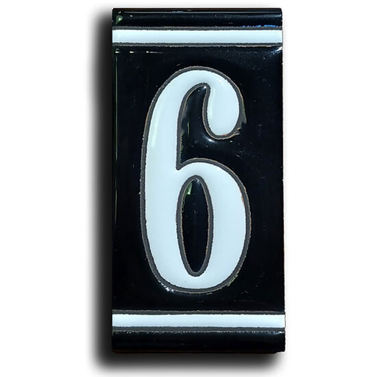 Huisnummer Zwart Wit - 6 1