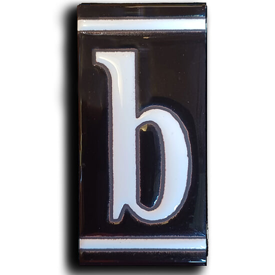 Huisnummer Zwart Wit - B 1